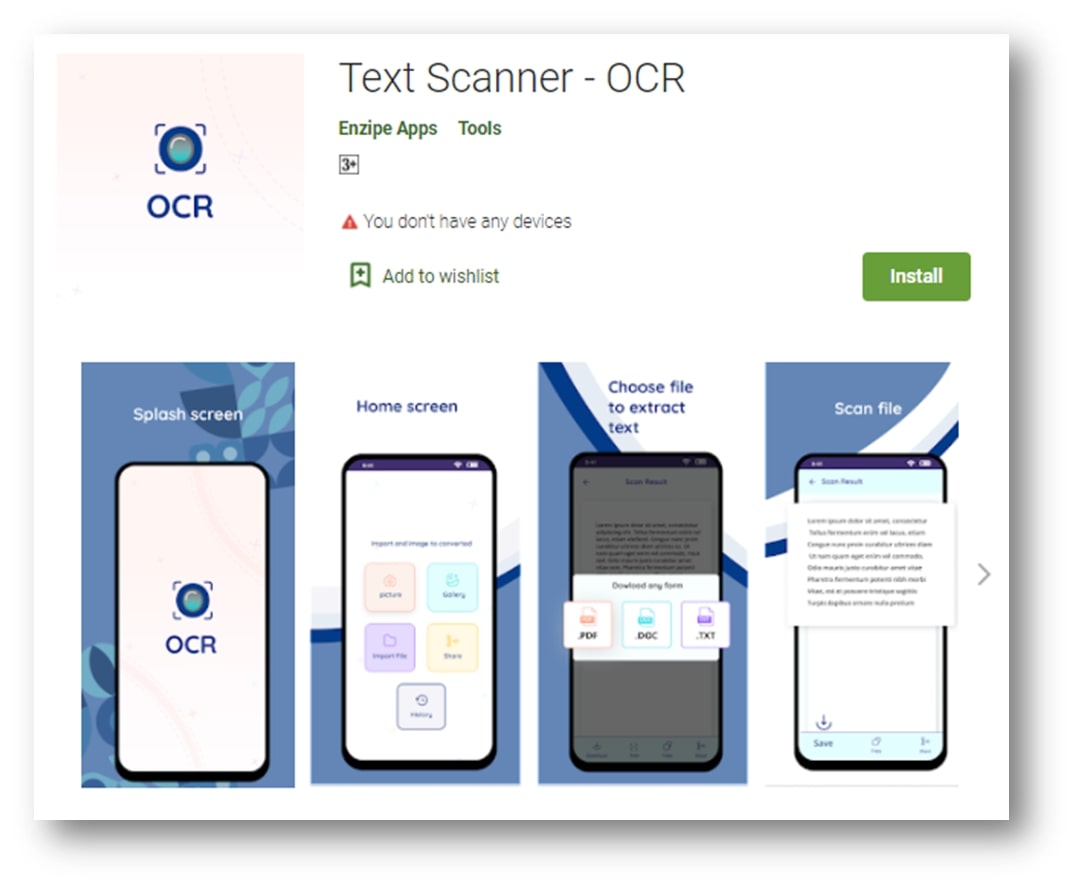 Text Scanner OCR Android